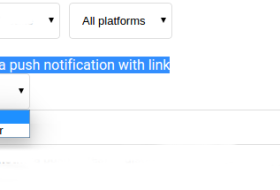 Push Notifications : send a link 