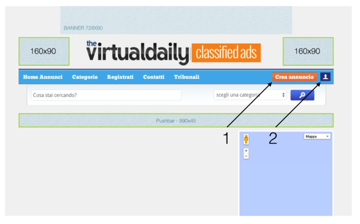 1. Create ads 2. User Login