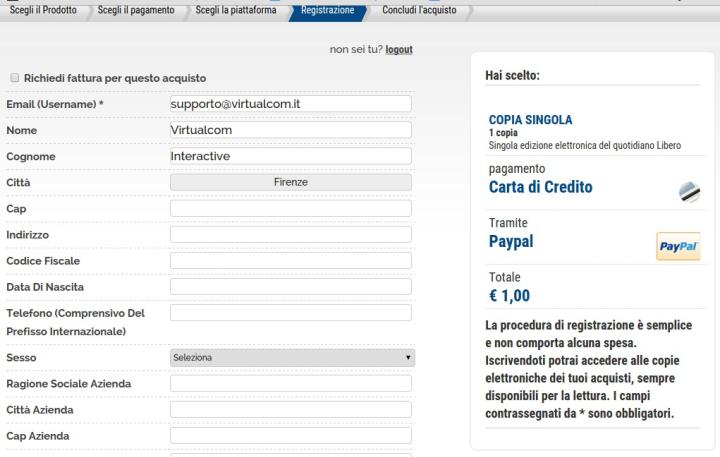in the registration form,  if you don't care about getting an invoice for the current purchase, just leave the "request invoice for current purchase" unflagged, and you'll be left with only user name and password to fill in.