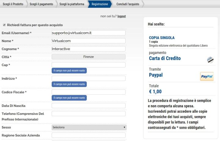 in the registration form,  if you want to get an invoice for the current purchase, just select the checkbox  for it, and you'll be asked to fill in all the necessary data to produce your invoice. 