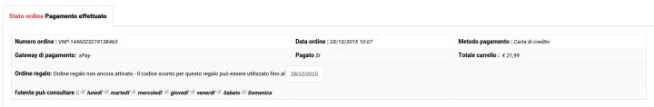 From the detail of the gift order, you'll be able to see the status of the order (activated or not), the validity of the code  (valid or expired), and the ability to extend its validity.