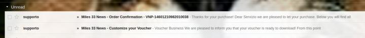 The business subscriber, will receive 2 email notifications: the usual order activation and a Business Voucher Customization email. The second email contains a link, click on the latter to customize the vouchers.