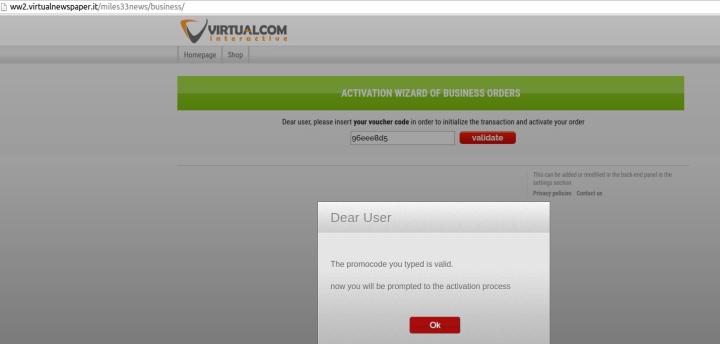 Following the instructions on the voucher, will lead your addresses to the business page, where they can insert the code shown on the voucher and activate the order