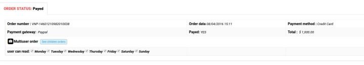 From the detail of the order you can recognize the type of order by the  "Multiuser order" icon and labels. Next to this icon, there's a button to view the complete list of child orders. 
