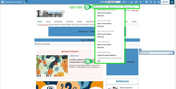 Click the button you want to change (usually marked with the "Configure Button" text)<br> with the right mouse button and select "<strong>Edit</strong>" at the end of the dropdown menu.<br><br>Now let's analyze the options and fields for the configuration.