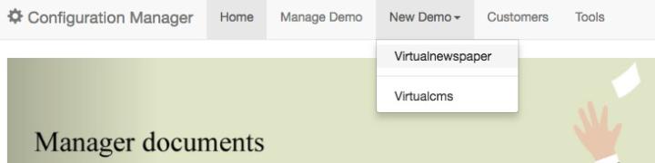 click on New Demo -> Virtualnewspaper