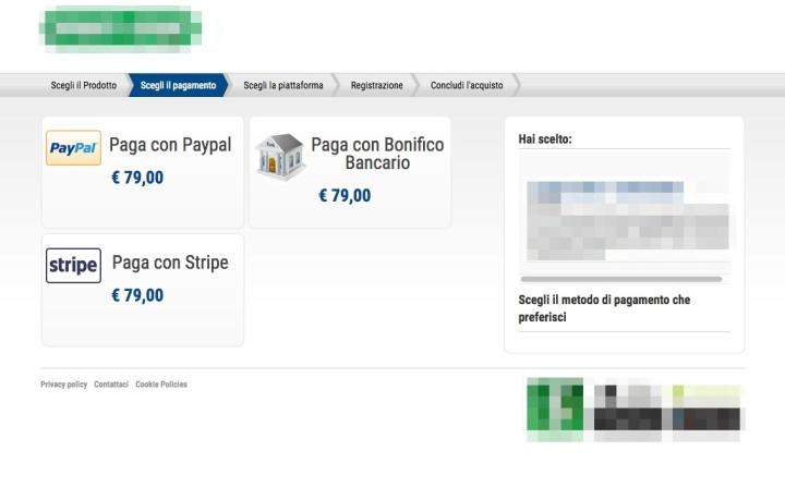during the purchase process the customer will find "pay by stripe"