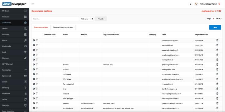 New Virtualnewspaper backoffice