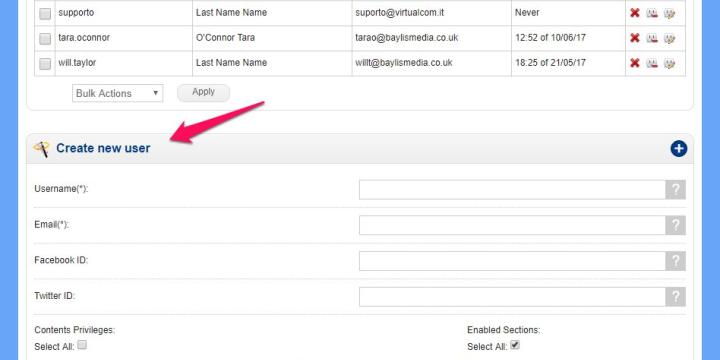 How to create a new user