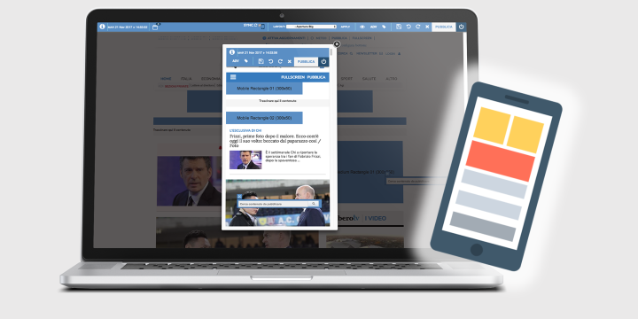 Dedicated Drag & Drop interface for mobile pagination
