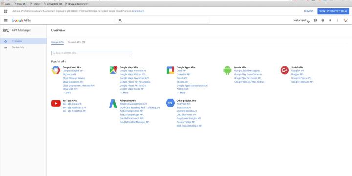 How to create a google application for the social login